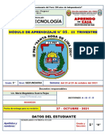 MÓD. 05 - III Trim. - C. y T. - 5° SEC.
