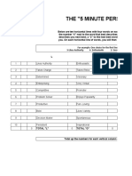 The "5 Minute Personality Test"