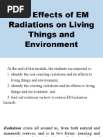 The Effects of EM Radiations On Living Things and Environment