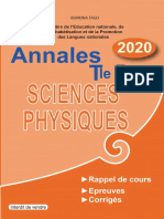 Annales Sciences Physiques Tle d