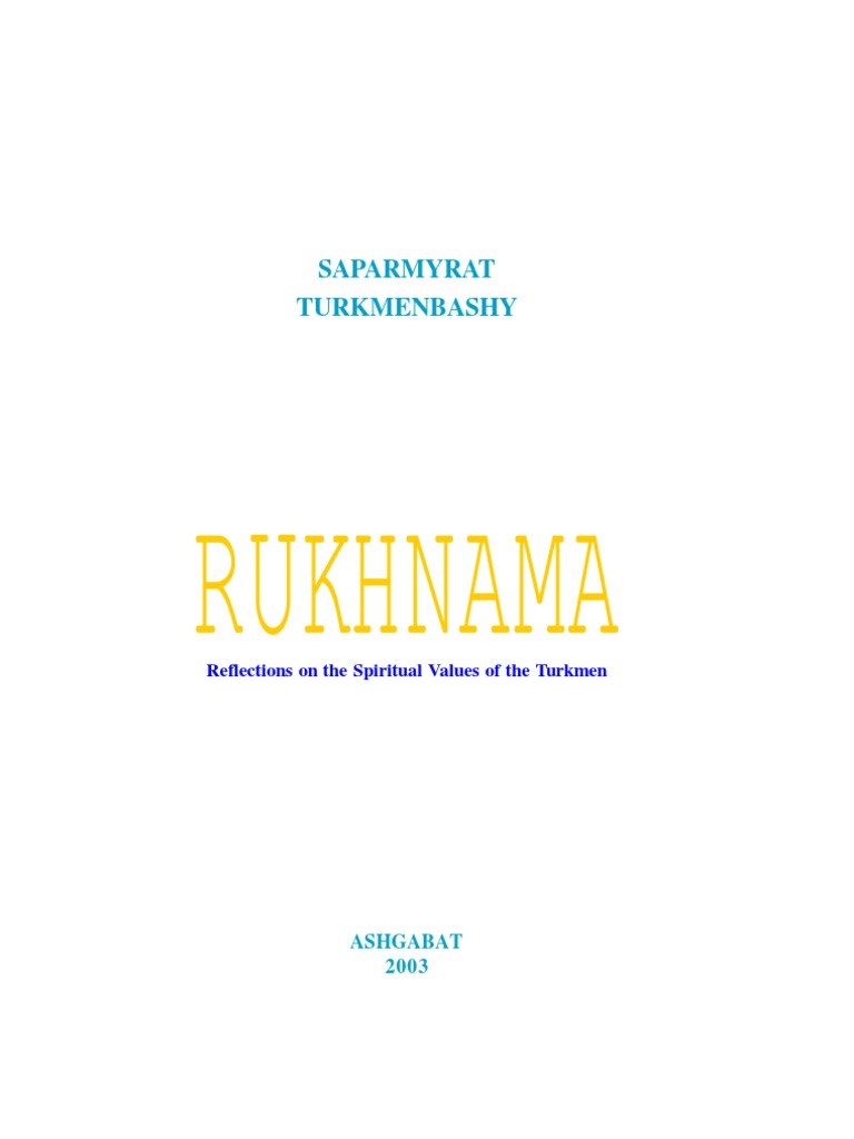 The Ruhnama Book 1 | PDF | Quran | Islam