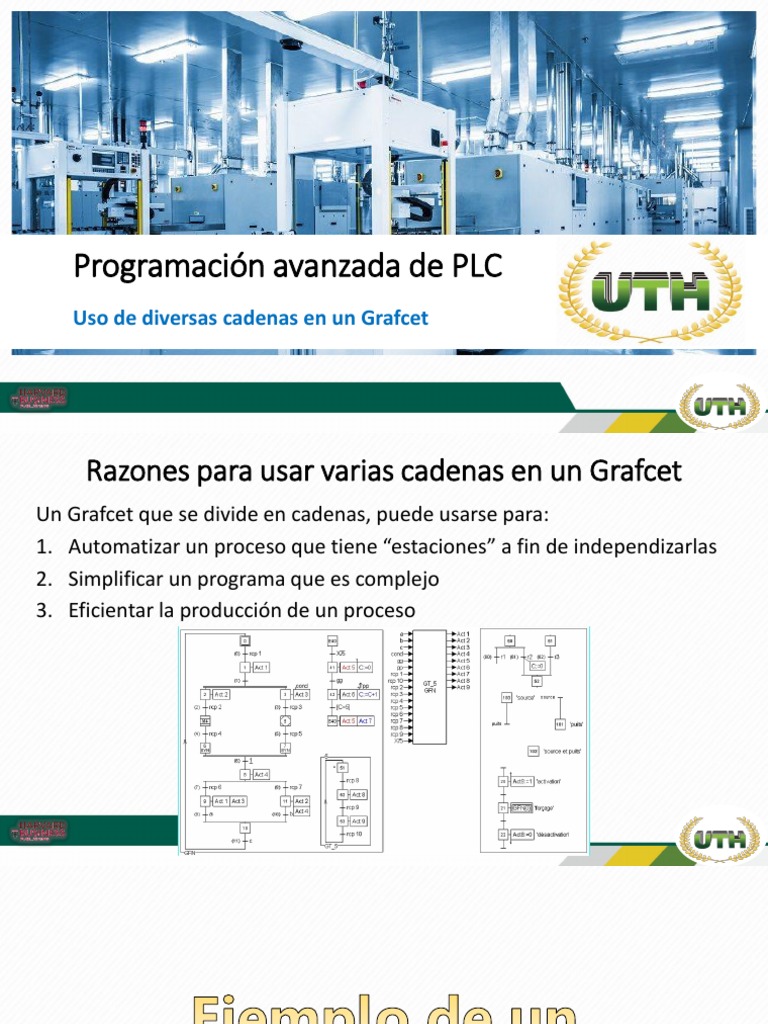 Programación PLC: Grafcet y Cadenas | PDF
