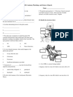 SHS 4420: Anatomy, Physiology, and Science of Speech Assignment #6 Name