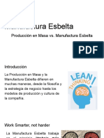 Manufactura Esbelta vs Produccion Masiva