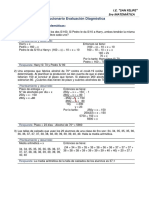 Solucionario Evaluación Diagnóstica