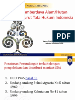Sumberdaya Alam/Hutan Menurut Tata Hukum Indonesia: Wahyu Tri Widayanti, S.Hut., M.P. Fakultas Kehutanan UGM