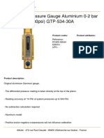 Differential Pressure Gauge Aluminium 0-2 Bar (0-30psi) GTP-534-30A
