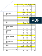 S.no. Description/ Items No. of Items Length Width Height