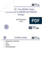 ME 141B: The MEMS Class Introduction To MEMS and MEMS Design