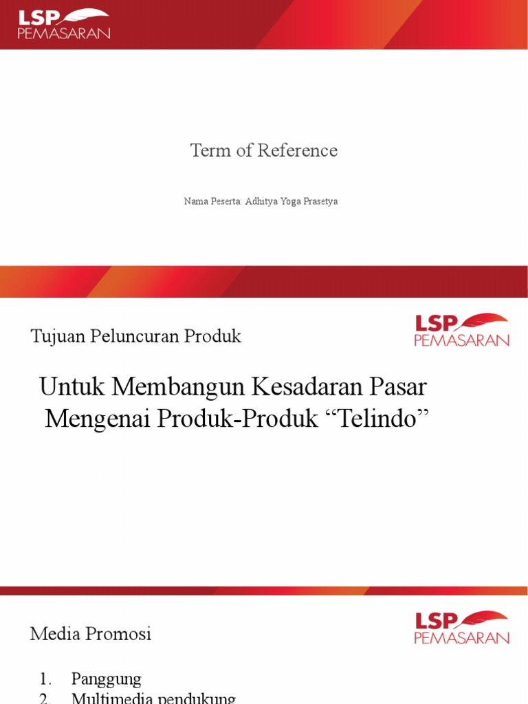 Template TOR untuk Event Telindo | PDF | Karier & Perkembangan | Bisnis