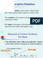 Measures of Central Tendency and Measures of Variation