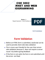 CSE 3002 Internet and Web Programming: Regular Expression - Event Handling-Exceptions