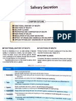 Salivary Secretion: Chapter Outline