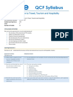 Introduction to Travel, Tourism and Hospitality Syllabus
