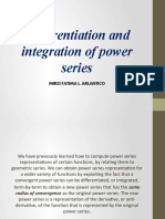 Differentiation and Integration of Power Series: Mirzi Fatima L. Arlantico