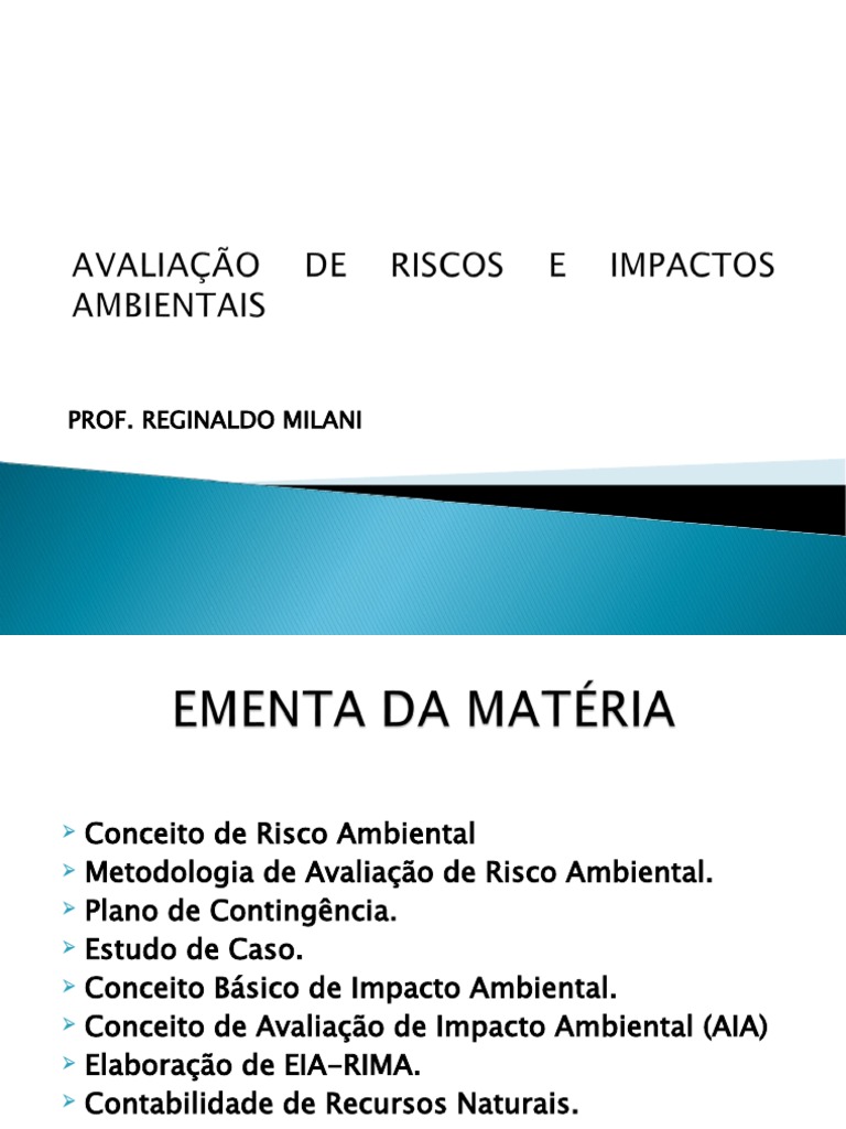 Avaliação de Riscos e Impactos Ambientais | PDF | Ambiente natural ...