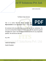 Forward IT Solutions Pvt. Ltd. Recommendation Letter for Manoj Lohagun