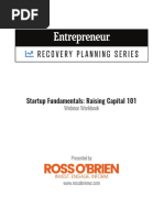 Startup Fundamentals: Raising Capital 101: Webinar Workbook