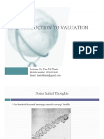 An Introduction To Valuation: Lecturer: Dr. Tran Tat Thanh Mobile Number: 0904282440