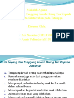 Kasih Sayang Dan Tanggung Jawab Orang Tua Kepada