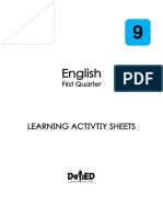 English: Learning Activtiy Sheets