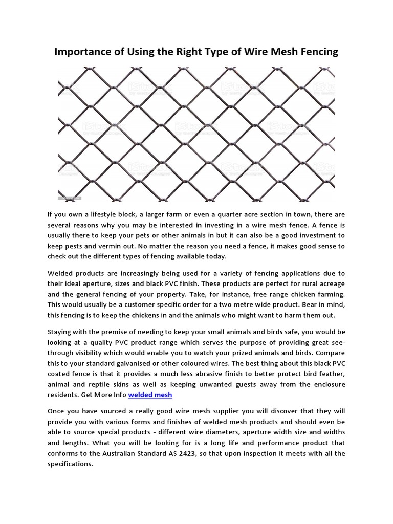 Welded Wire Mesh | PDF