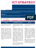 3 Generic Competition Strategies: Cost Differentitation Focus