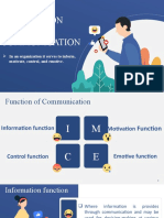 Function OF Communication: Motivate, Control, and Emotive