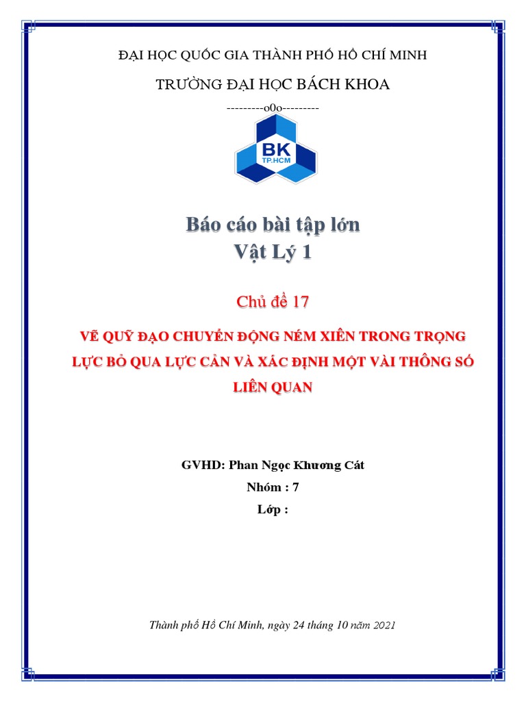 Giới Thiệu Về Chuyển Động Ném Xiên