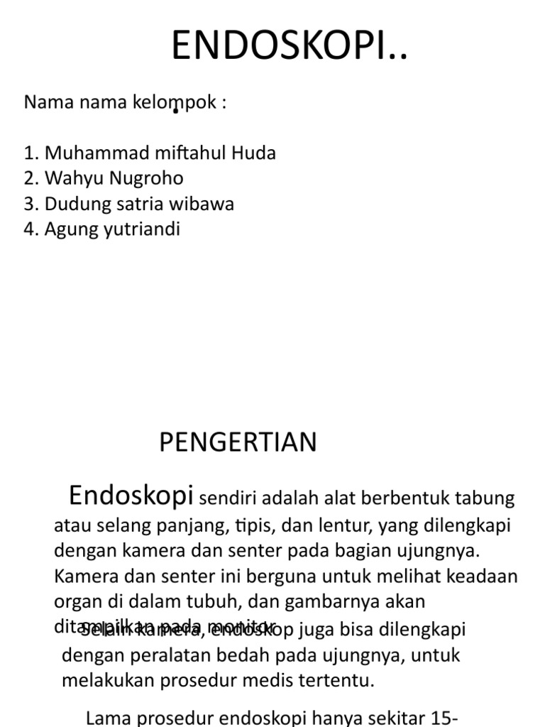 Kelompok 4 Endoskopi PDF