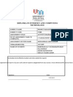 Diploma in Internet and Computing Technology: Project Management Fundamental