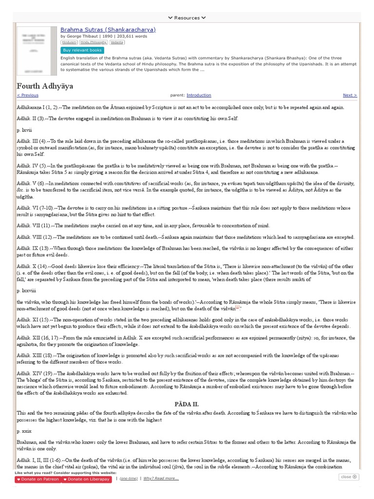 Brahma Sutras: Vedanta Insights | PDF | Brahman | Hindu Philosophy