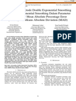 Perbandingan Dalam Parameter Tingkat Error Mean Absolute Percentage Error (MAPE) Dan Means Absolute Deviation (MAD)