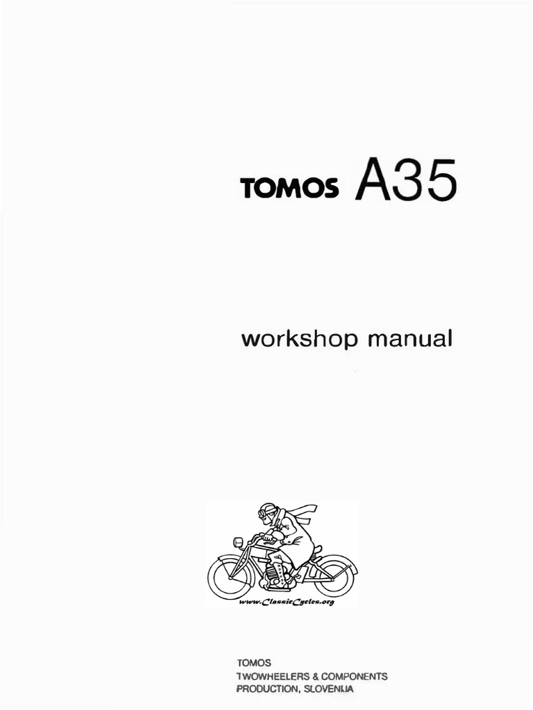 Tomos A35 Workshop Manual | PDF | Transmission (Mechanics