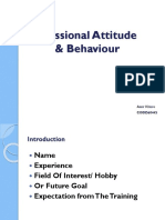 Professional Behavior and Attitude-10-June-21