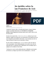 manuscrito inédito sobre la vida de San Francisco de Asís