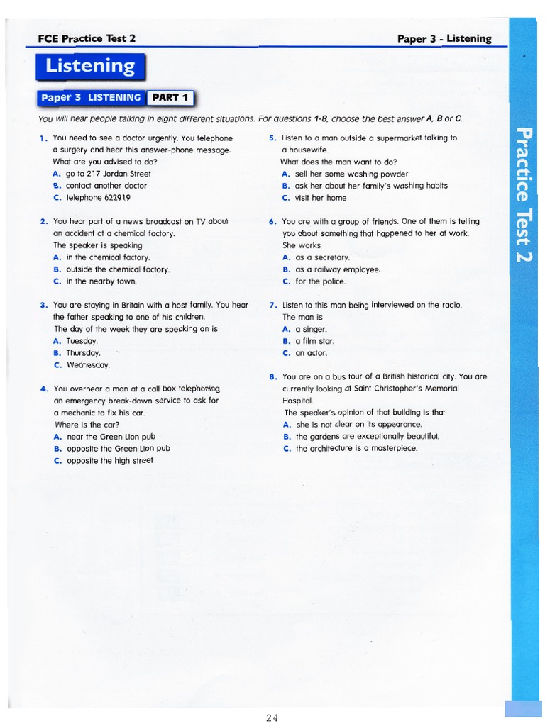 First Listening Test 2 | PDF
