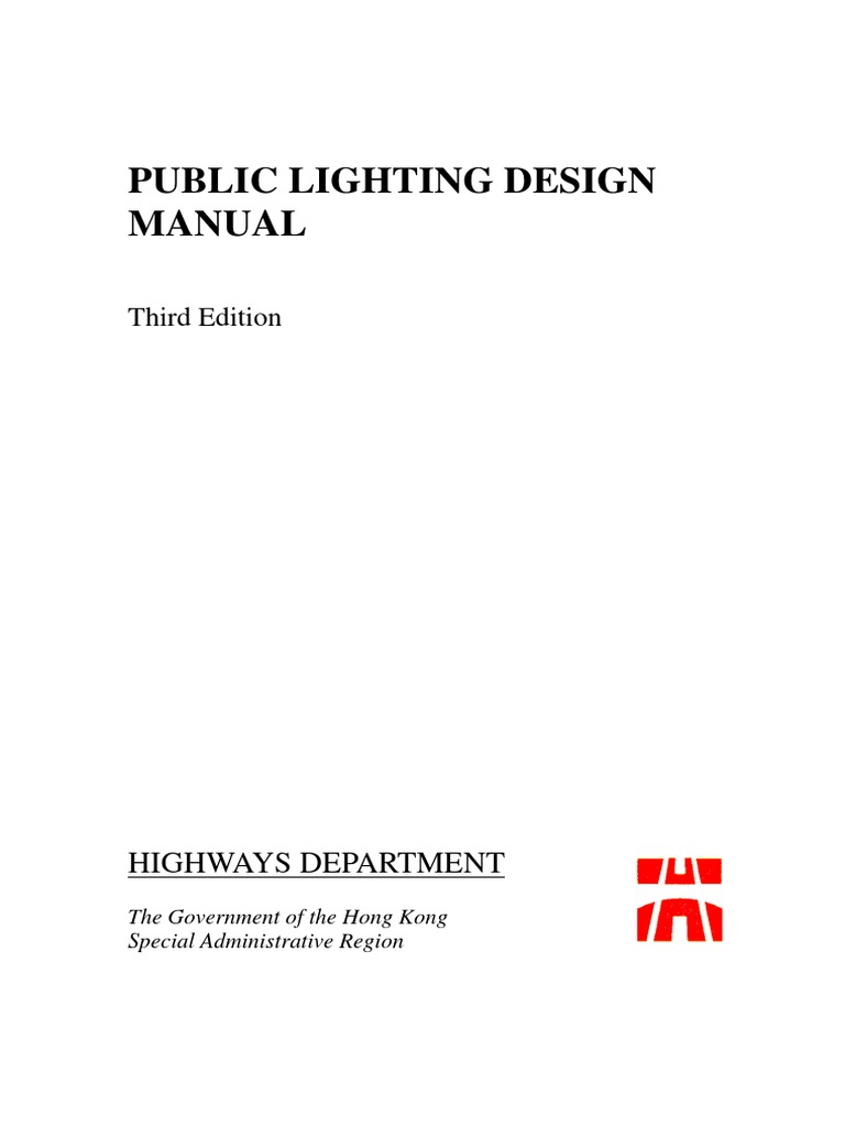 PUBLIC LIGHTING DESIGN MANUAL (3rd Edition) PDF Lighting Road