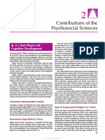 Contri Butions of The Psychosoc I A L SC Iences: 2.1 Jean Piaget and Cognitive Development