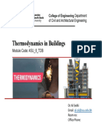 Thermodynamics in Buildings Module