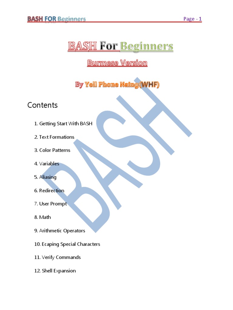 Bash | PDF