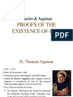 Anselm & Aquinas:: Proofs of The Existence of God