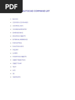 Autocad Command List