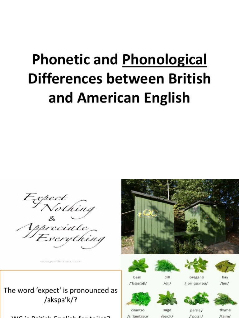 British vs. American English Differences | PDF | English Language ...
