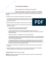 Formulación de Las Actividades de Aprendizaje: Actividad 3. Estrategias para El Entendimiento de Las Emociones