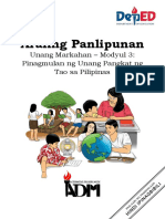 AP5 Q1 M3 Pinagmulan NG Unang Pangkat NG Tao Sa Pilipinas