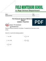 Senior High School Department: Lesson