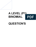 Binomial P1 Questions