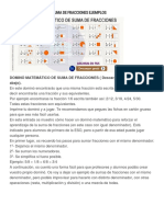 Dominó Matemático de Suma de Fracciones Ejemplos