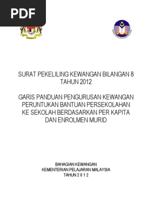 2 Surat Pekeliling Kewangan Bil 8 Tahun 2012 1 Pdf